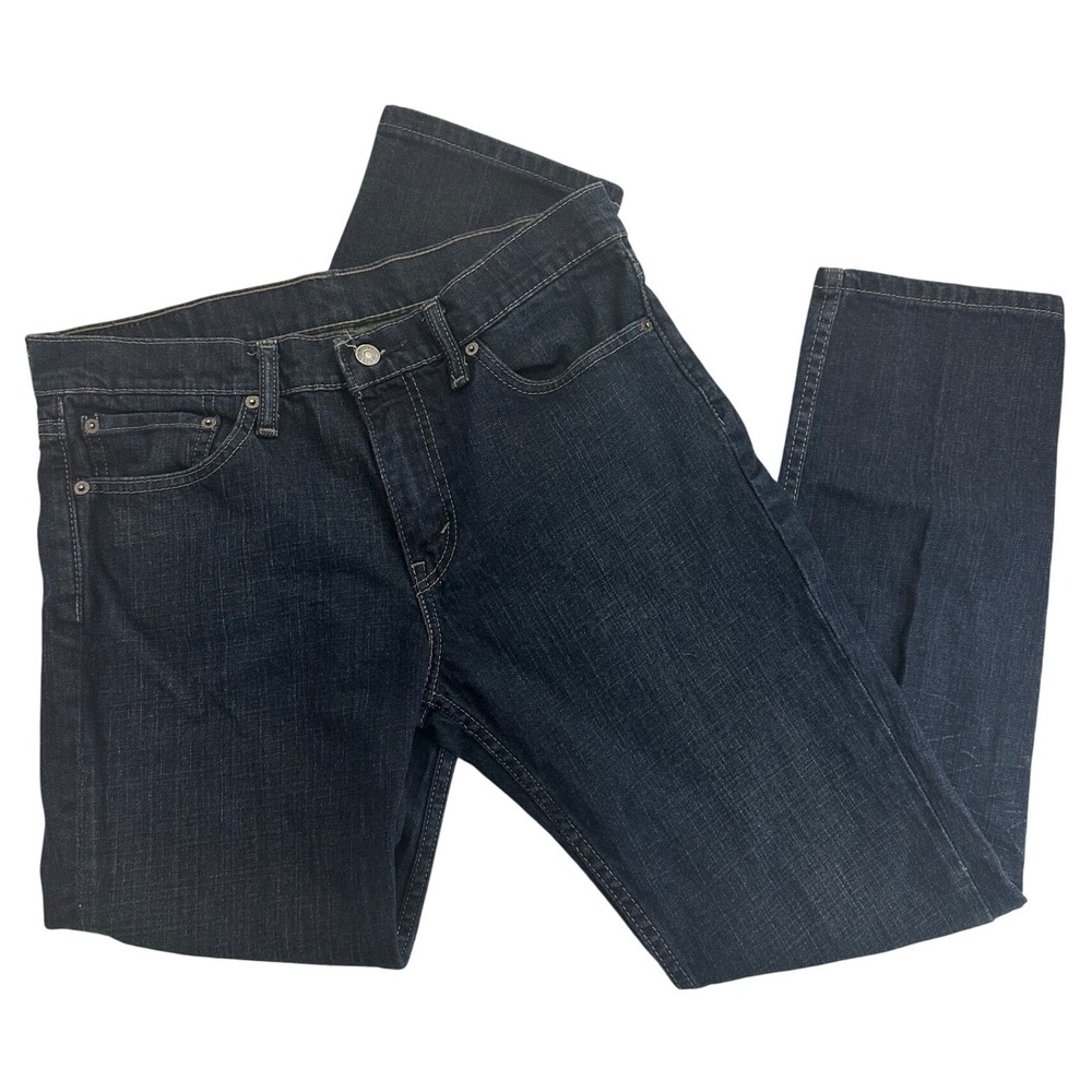 Levi's Men's 511‎ Straight Fit Dark Wash Denim Blue Jeans Size W32 L30 Casual